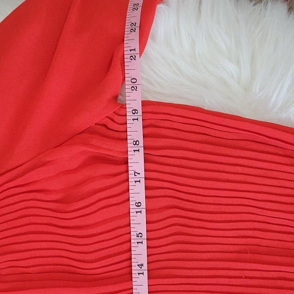 Philippe Ronsand paris pleated front, longsleeves orange blouse women's size 36 - Picture 10 of 11